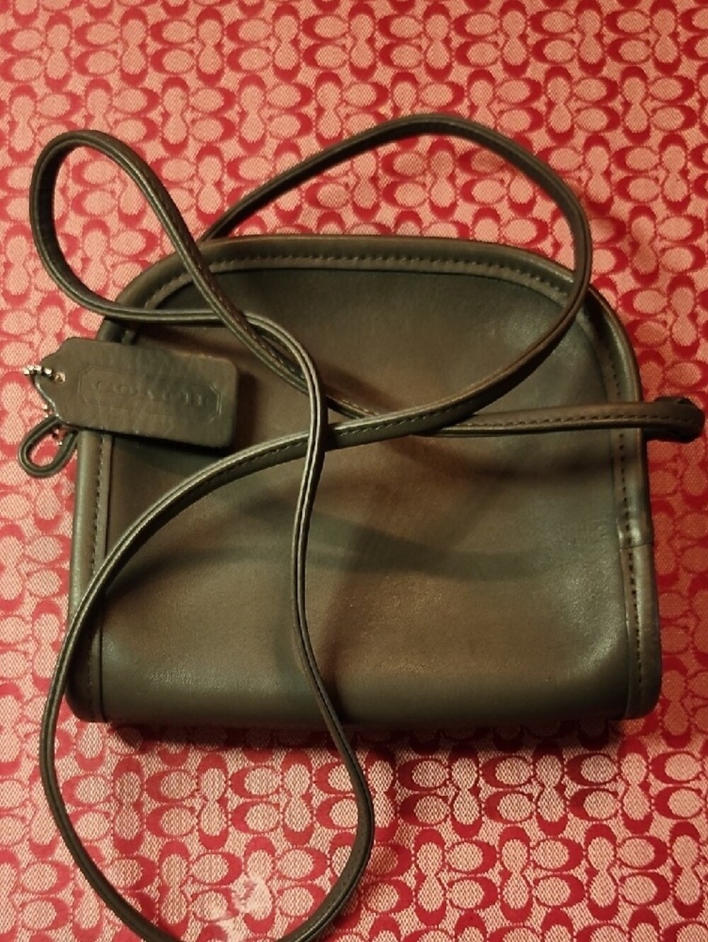 Coach Abbie Dark Olive Leather Small Crossbody Bag.Vintage.Style 9017 - Picture 14 of 14